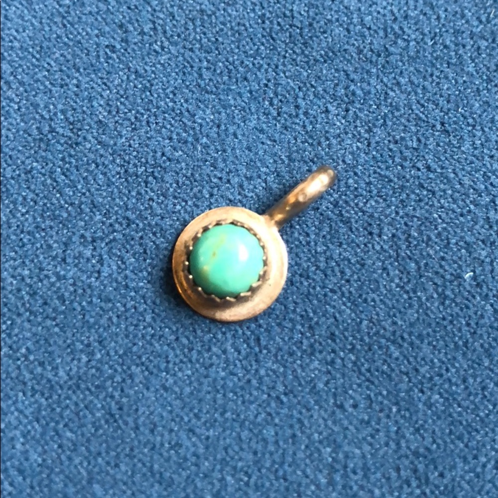Adorable sterling and turquoise pendant